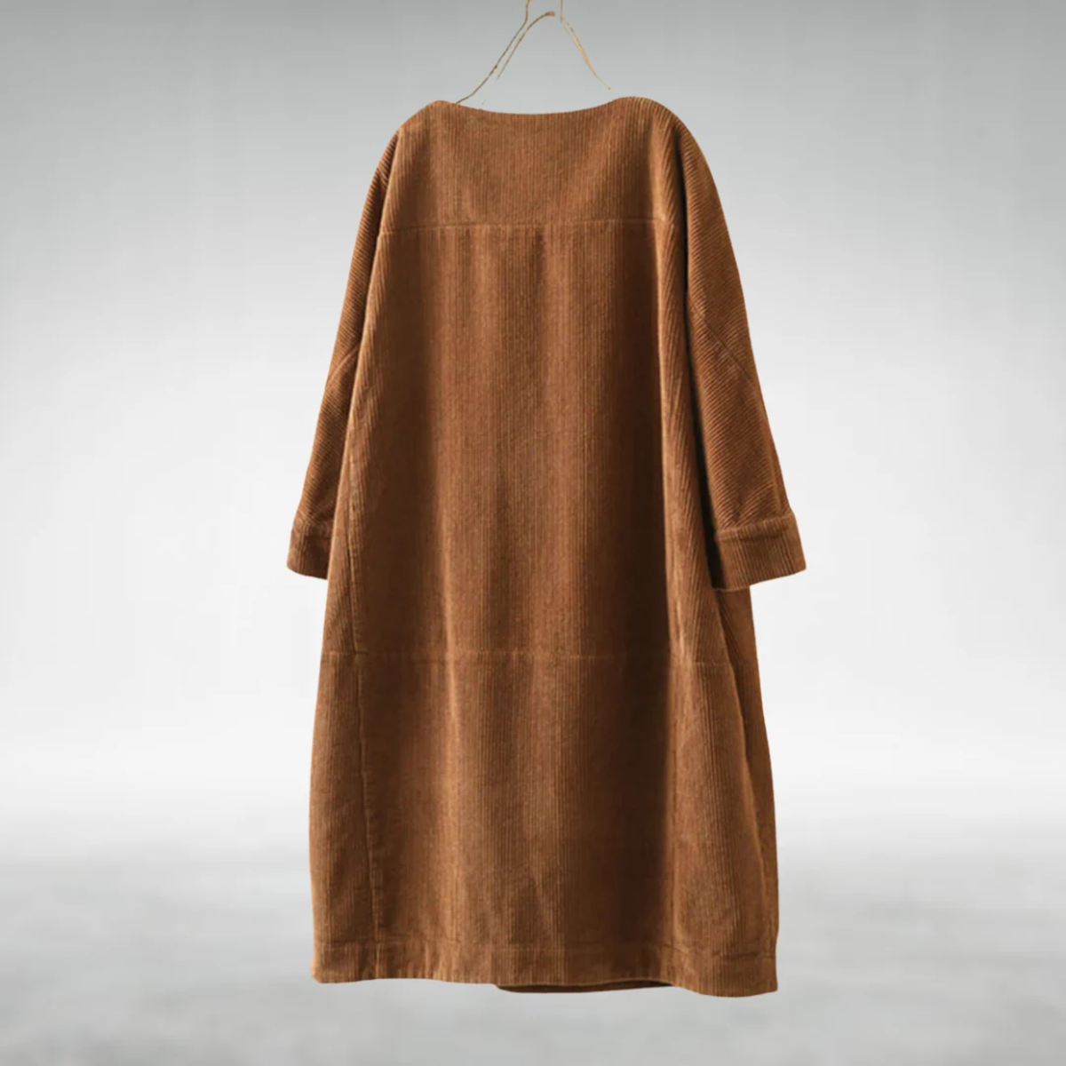 Amy | Robe Midi en Velours Côtelé Détendue