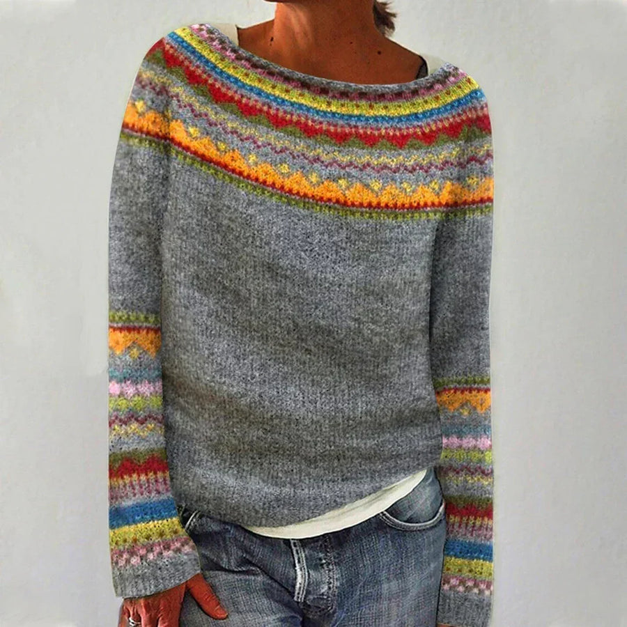 Charlotte - Pull en tricot scandinave rétro