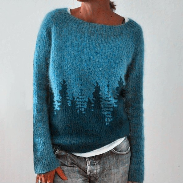 Nevaeh - Pull tricoté scandinave rétro