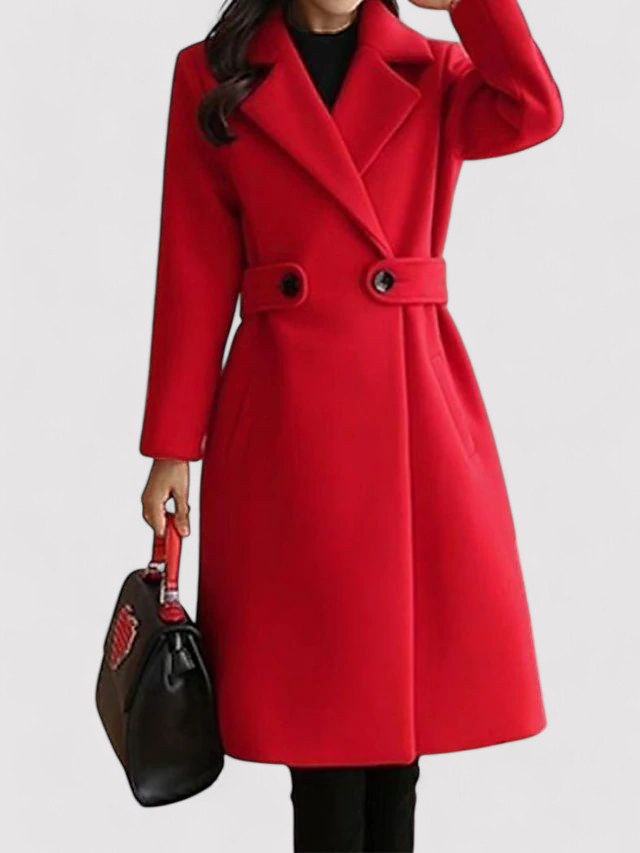 NOELLE | WOOL COAT WITH BELT