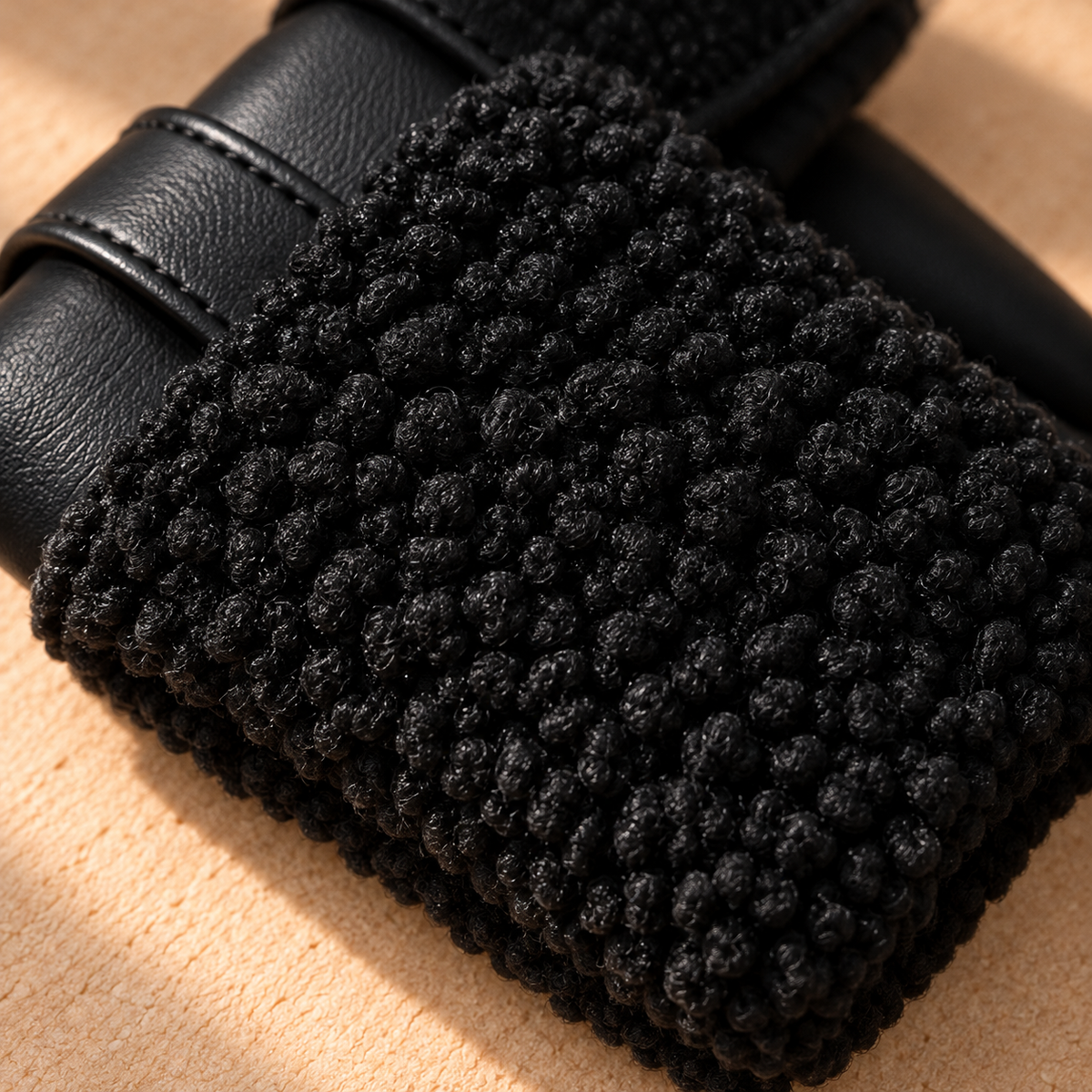 Gants en simili cuir avec doublure en shearling Bianca