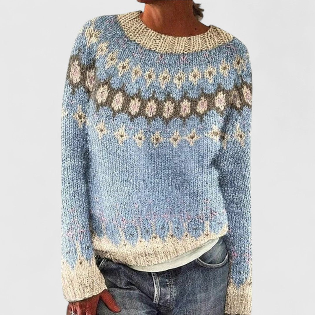 Christine - Pull en tricot scandinave rétro