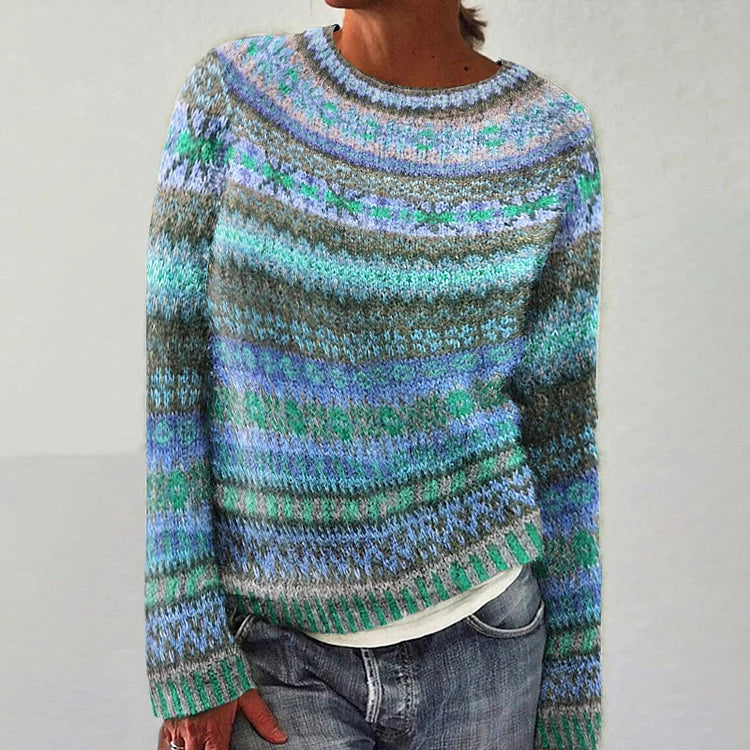 Diane - Pull en tricot scandinave rétro