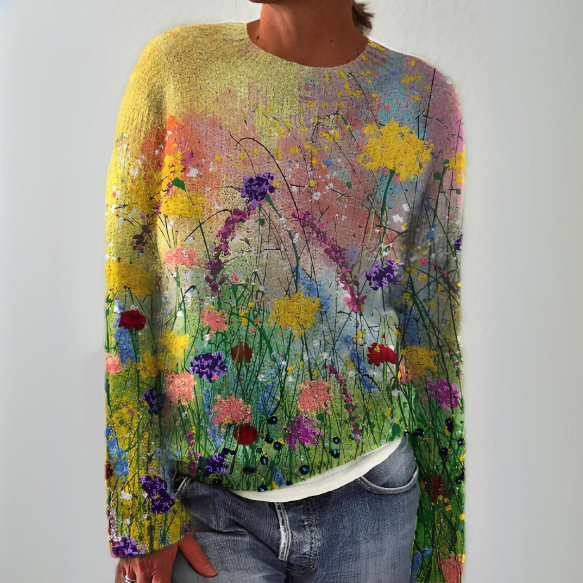 Adriana - Pull en tricot scandinave rétro