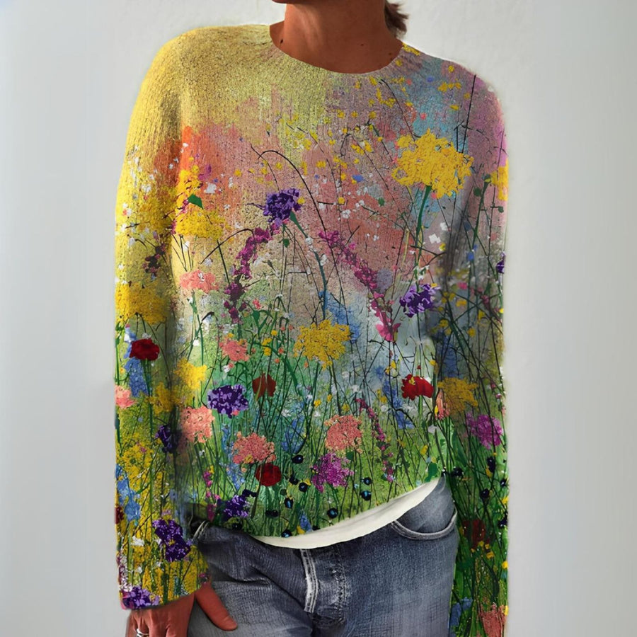 Adriana - Pull en tricot scandinave rétro