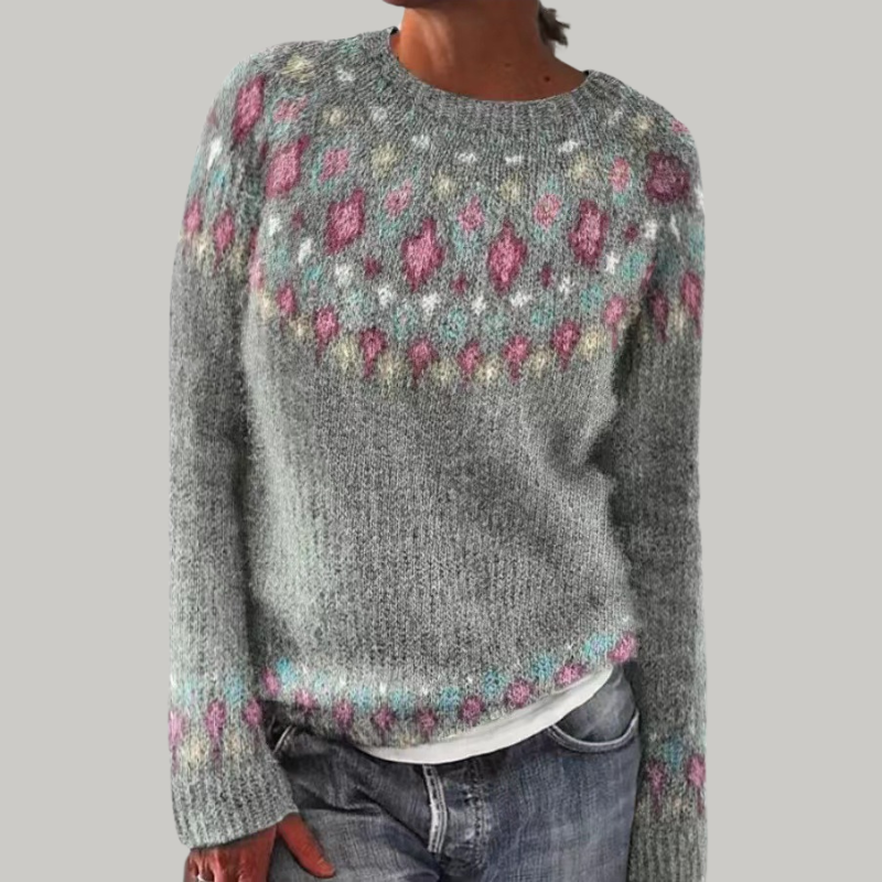Jocelyn - Pull en tricot scandinave rétro