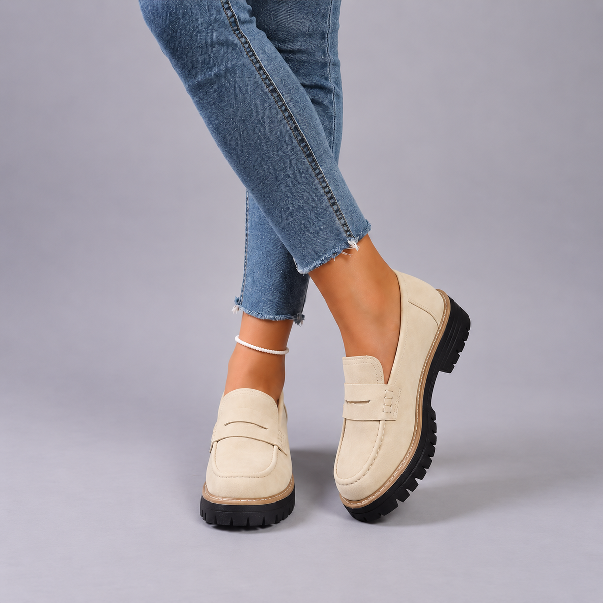 Elsa | College Style Platform Loafers