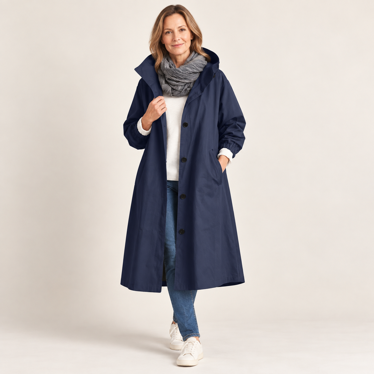 Gisèle™ | Trench à Capuche Élégant & Confort