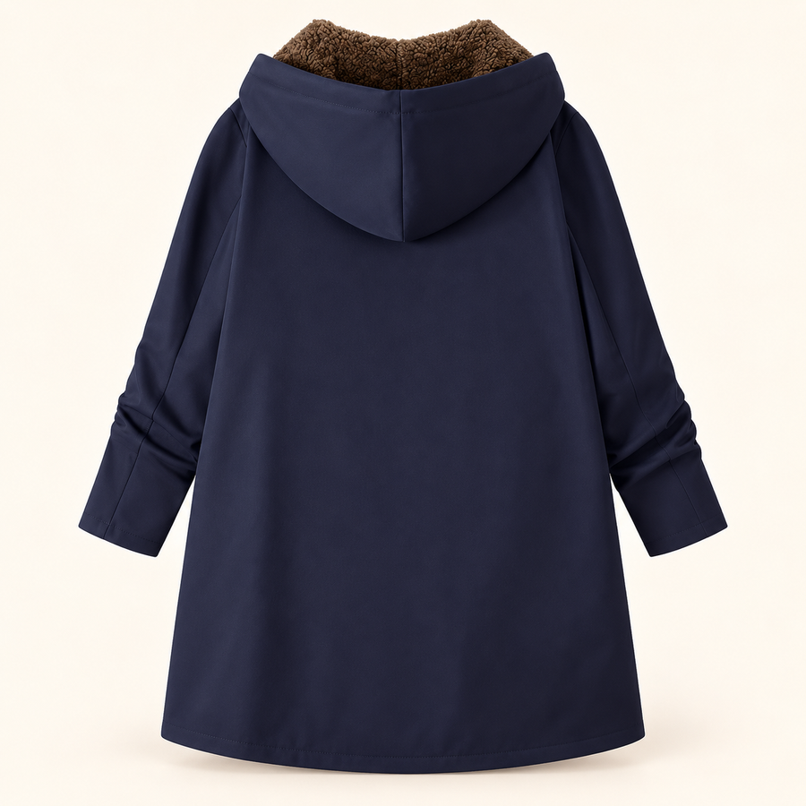 Evelyn | Cozy Sherpa-Lined Hooded Coat