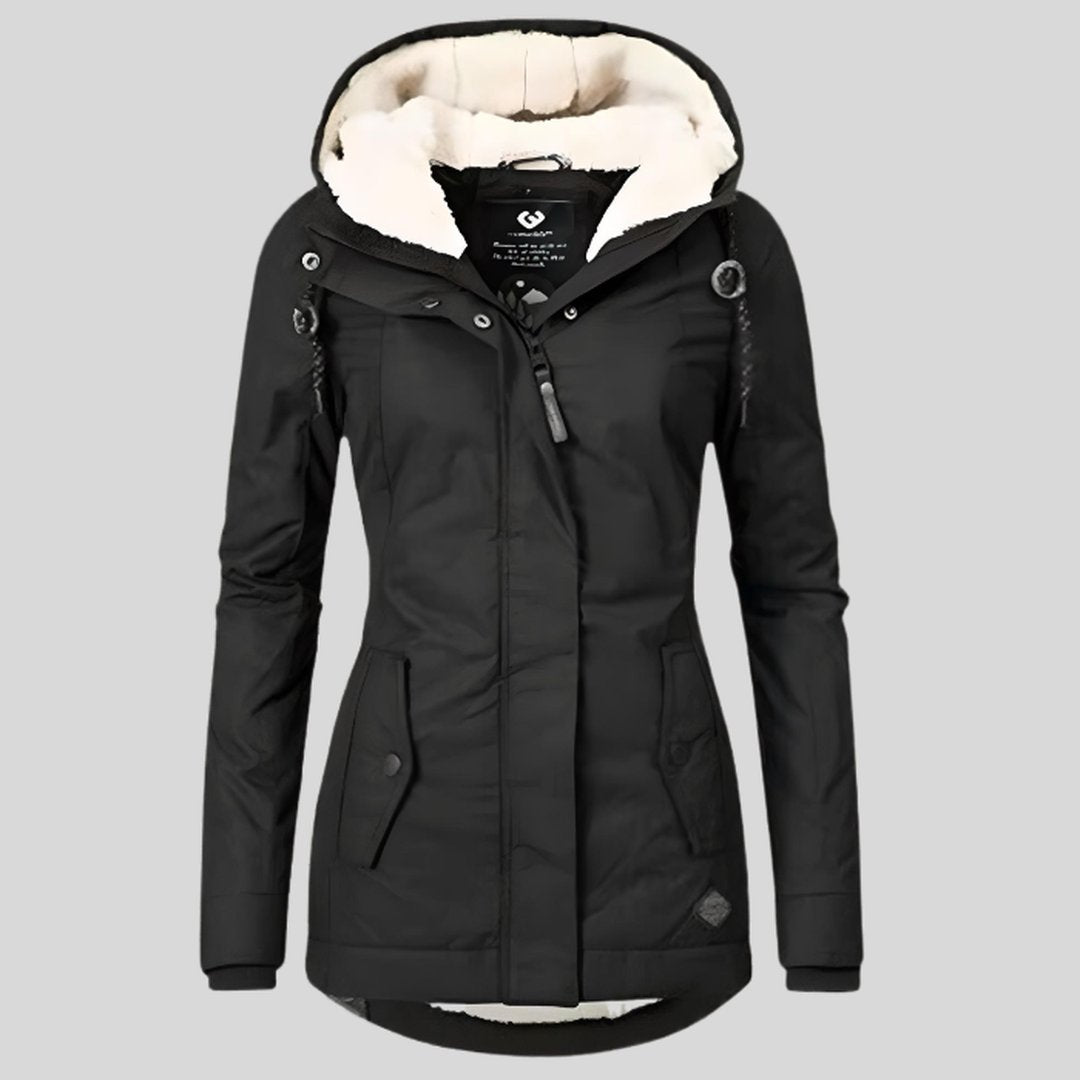 Iliana | Veste Longue avec Capuche et Doublure
