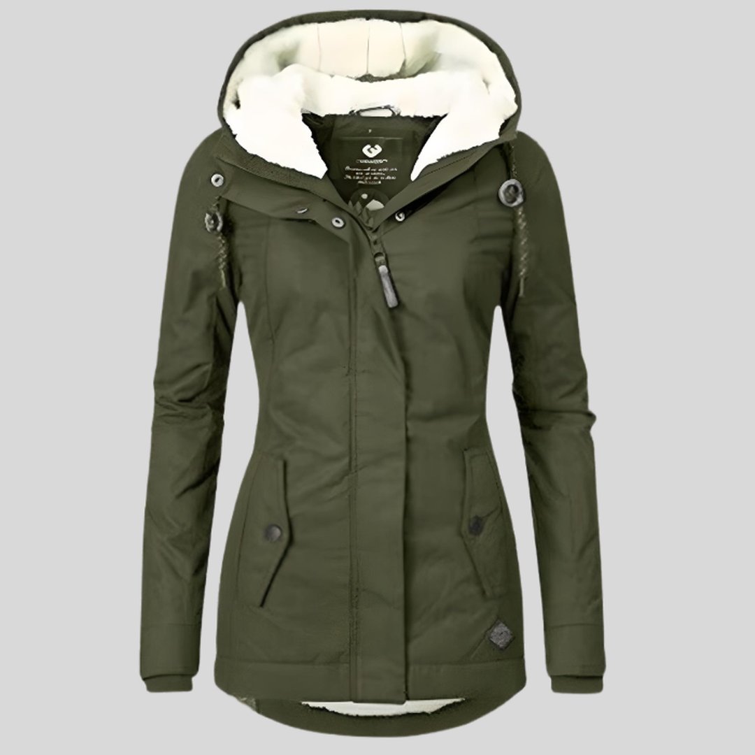 Iliana | Veste Longue avec Capuche et Doublure