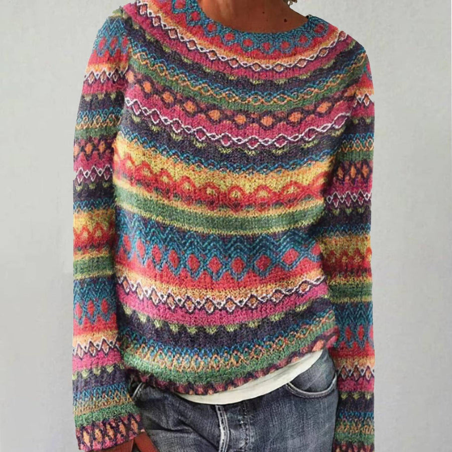 Aurora - Pull en tricot scandinave rétro
