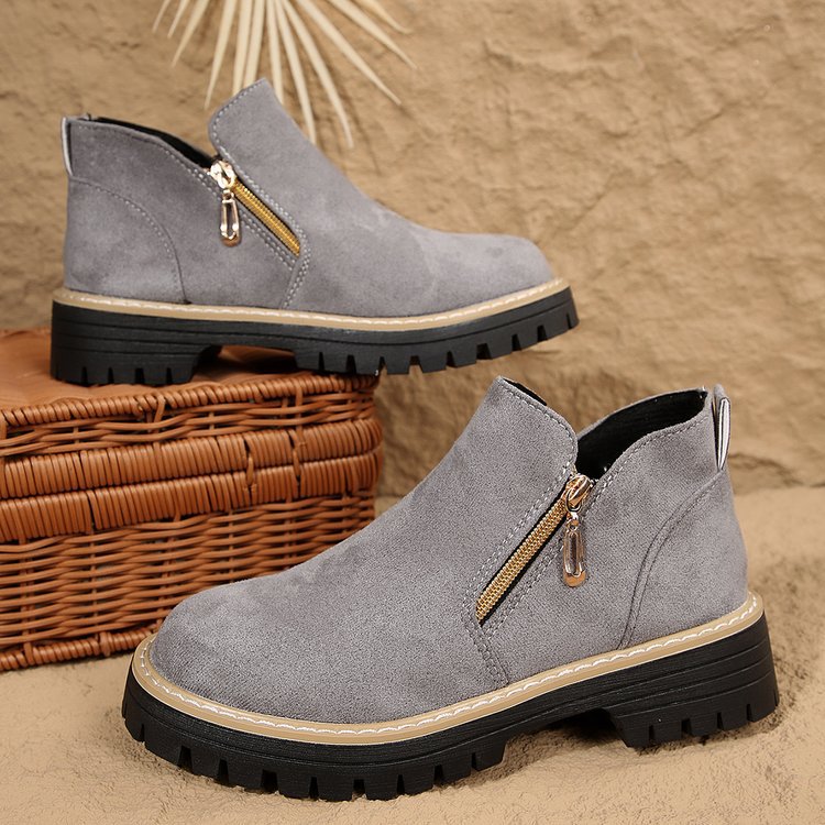 Blandine | Platform Ankle Boots with Side Zip