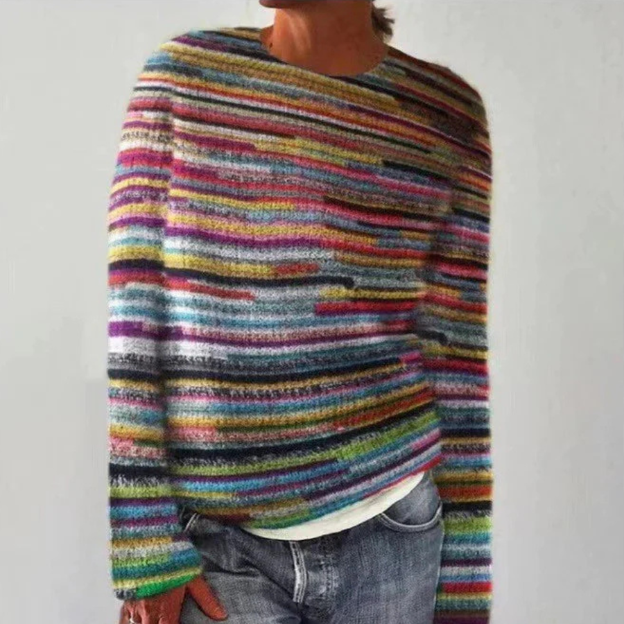 Sophie - Pull tricoté scandinave rétro