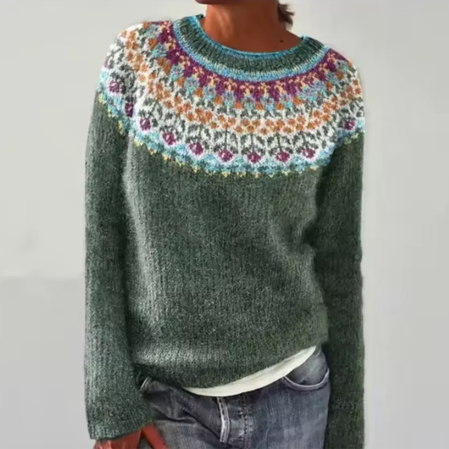 Sarah - Pull en tricot scandinave rétro