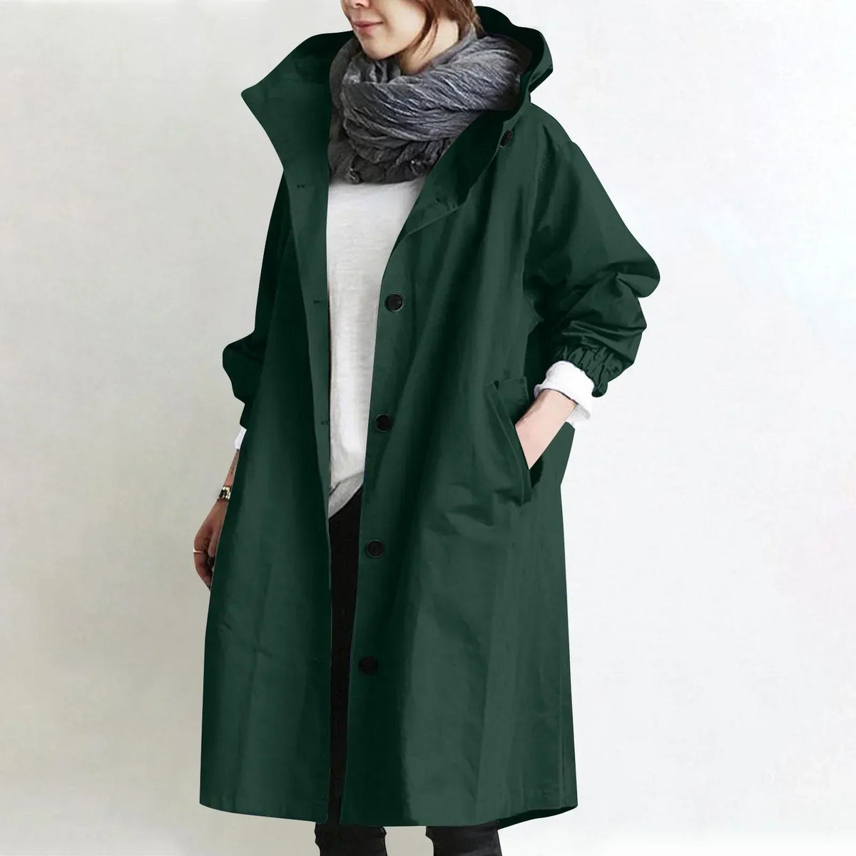 Gisèle™ | Trench à Capuche Élégant & Confort