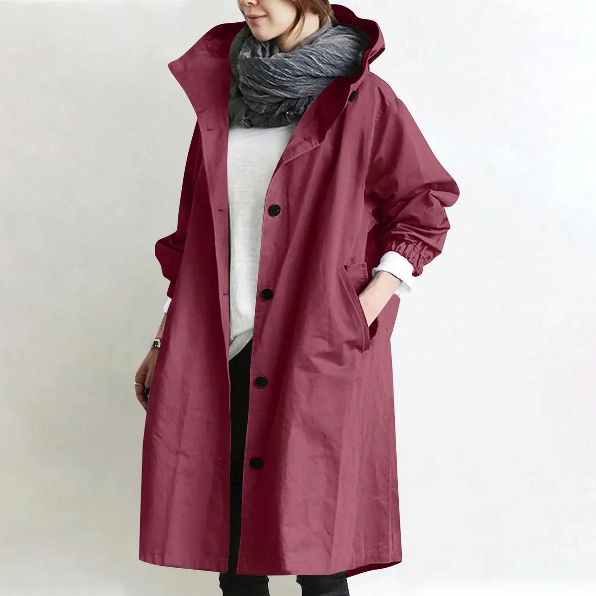 Gisèle™ | Trench à Capuche Élégant & Confort