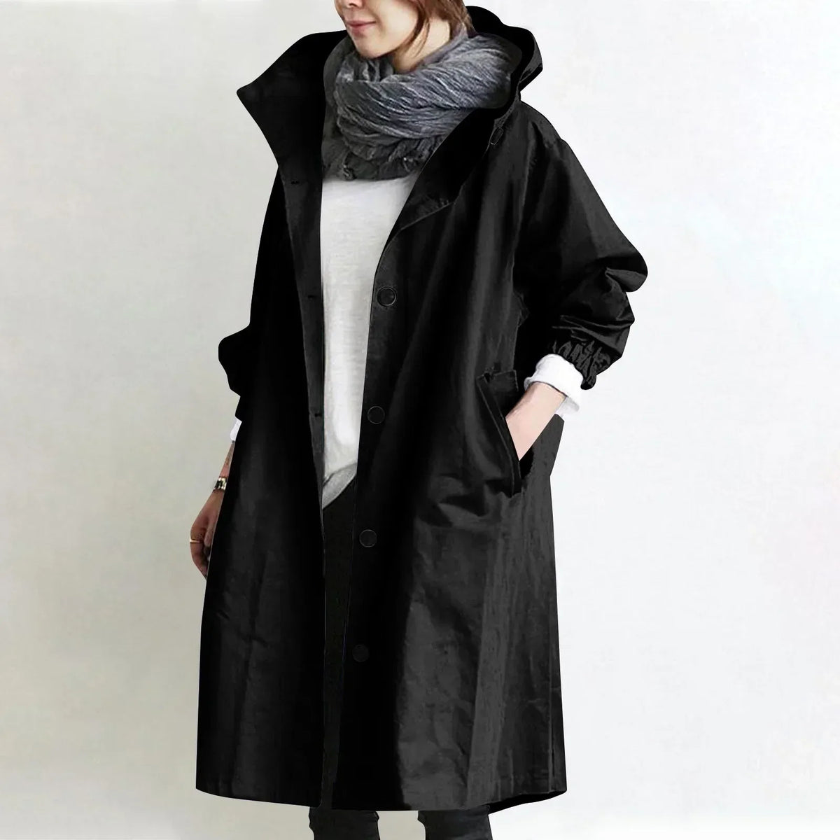 Gisèle™ | Trench à Capuche Élégant & Confort