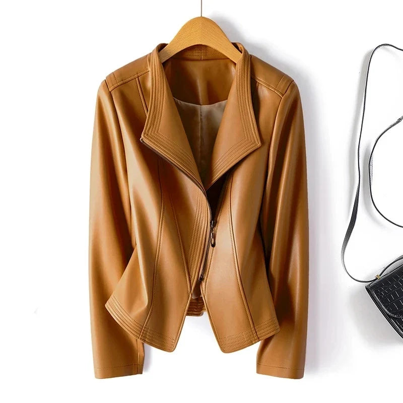 Natalie | Veste en cuir cintrée