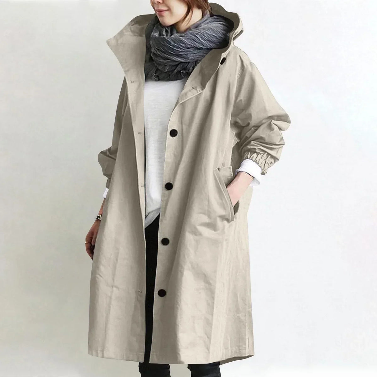 Gisèle™ | Trench à Capuche Élégant & Confort