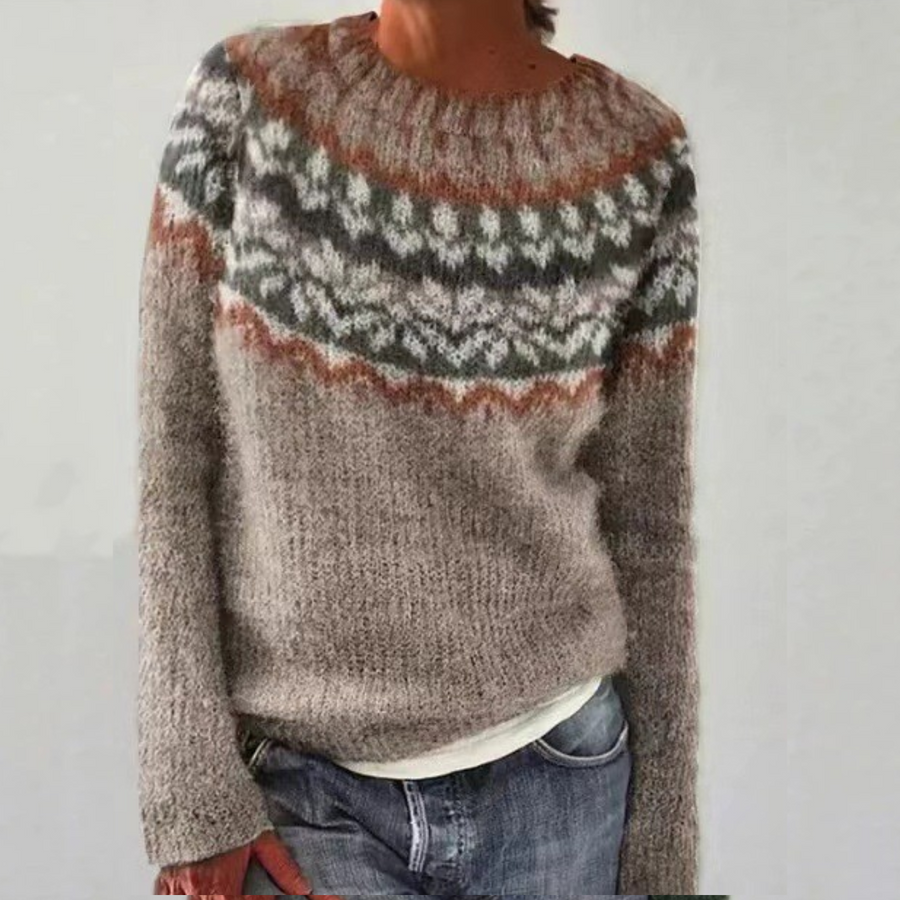 Debbie - Pull tricoté rétro scandinave