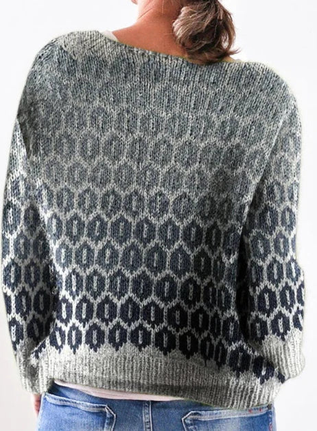 Sanya - Pull tricoté scandinave rétro