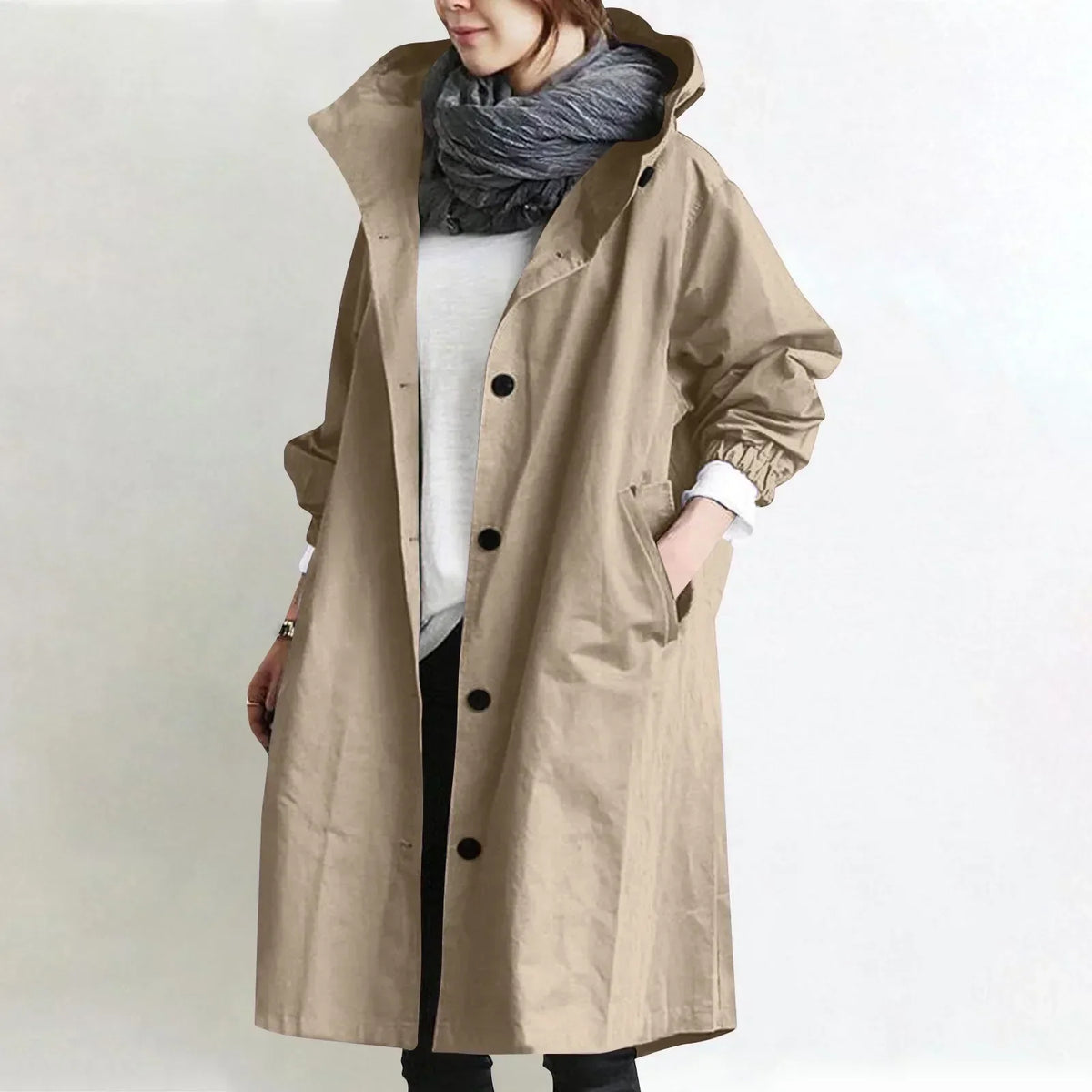 Gisèle™ | Trench à Capuche Élégant & Confort