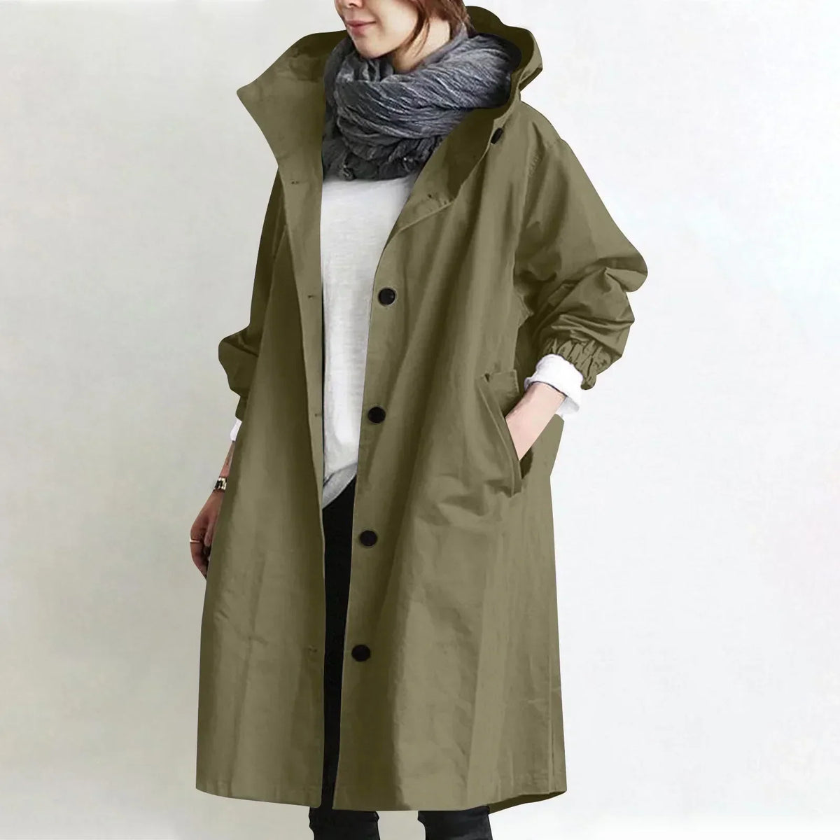 Gisèle™ | Trench à Capuche Élégant & Confort