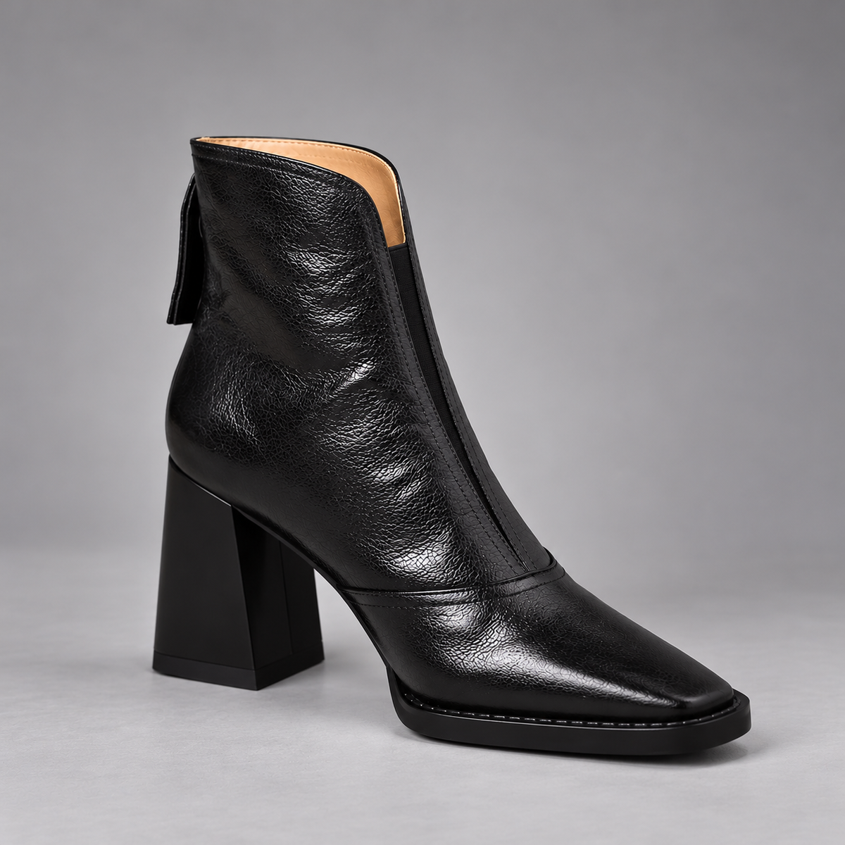 Marzena | Bottines en cuir à talon moyen