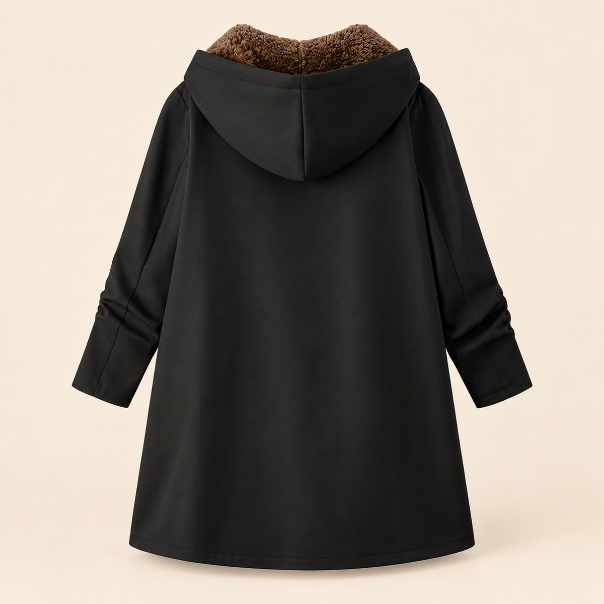 Evelyn | Cozy Sherpa-Lined Hooded Coat
