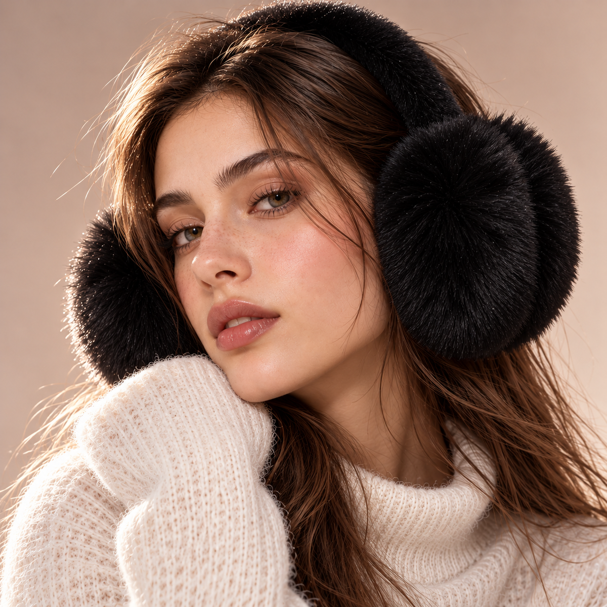 Isadora Écouteurs d'Hiver en Peluche