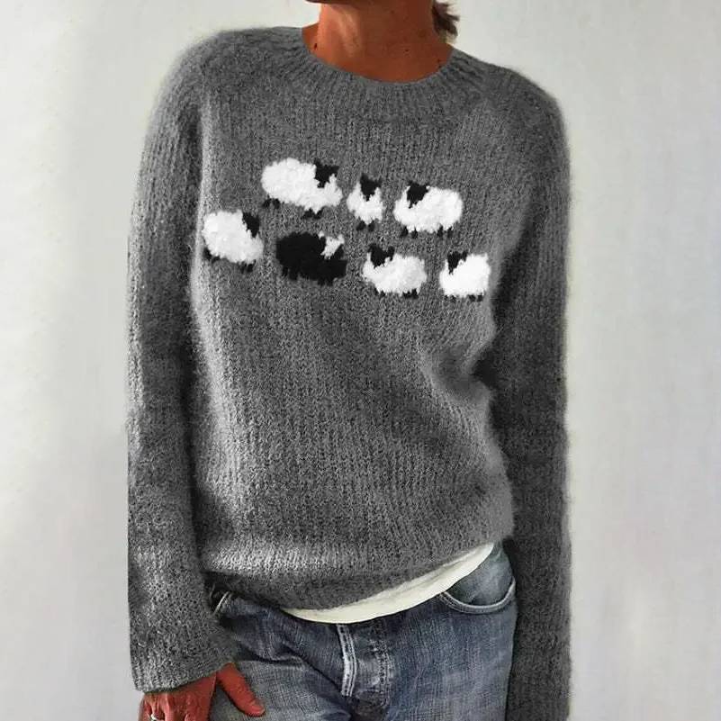 Alice - Pull tricoté scandinave rétro