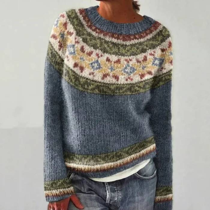 Hazel - Pull tricoté scandinave rétro