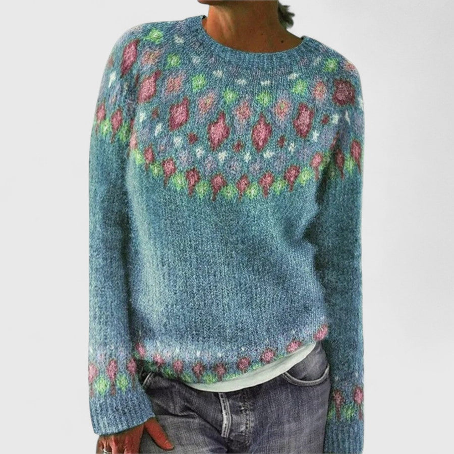 Patricia - Pull tricoté scandinave rétro