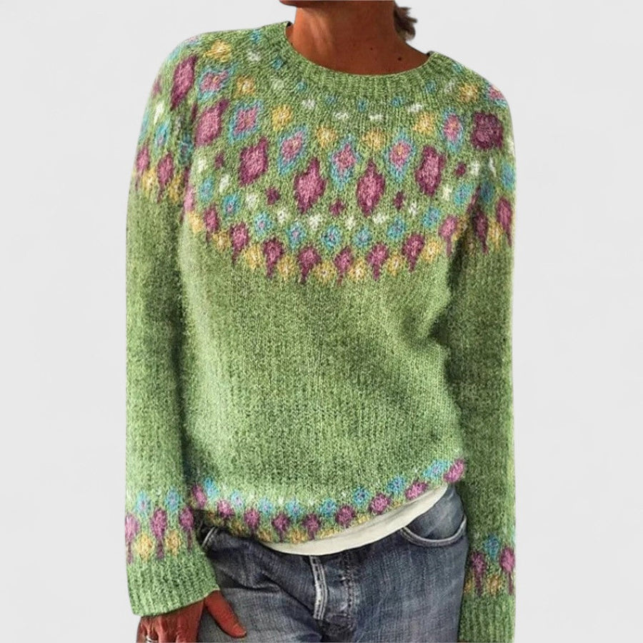 Sandra - Pull en tricot scandinave rétro