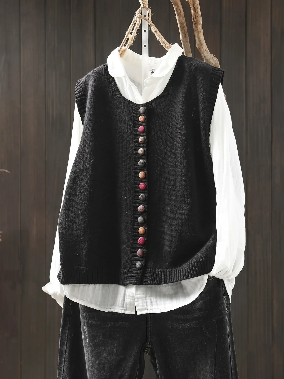 Shirley | Gilet Tricot Élégance Quotidienne