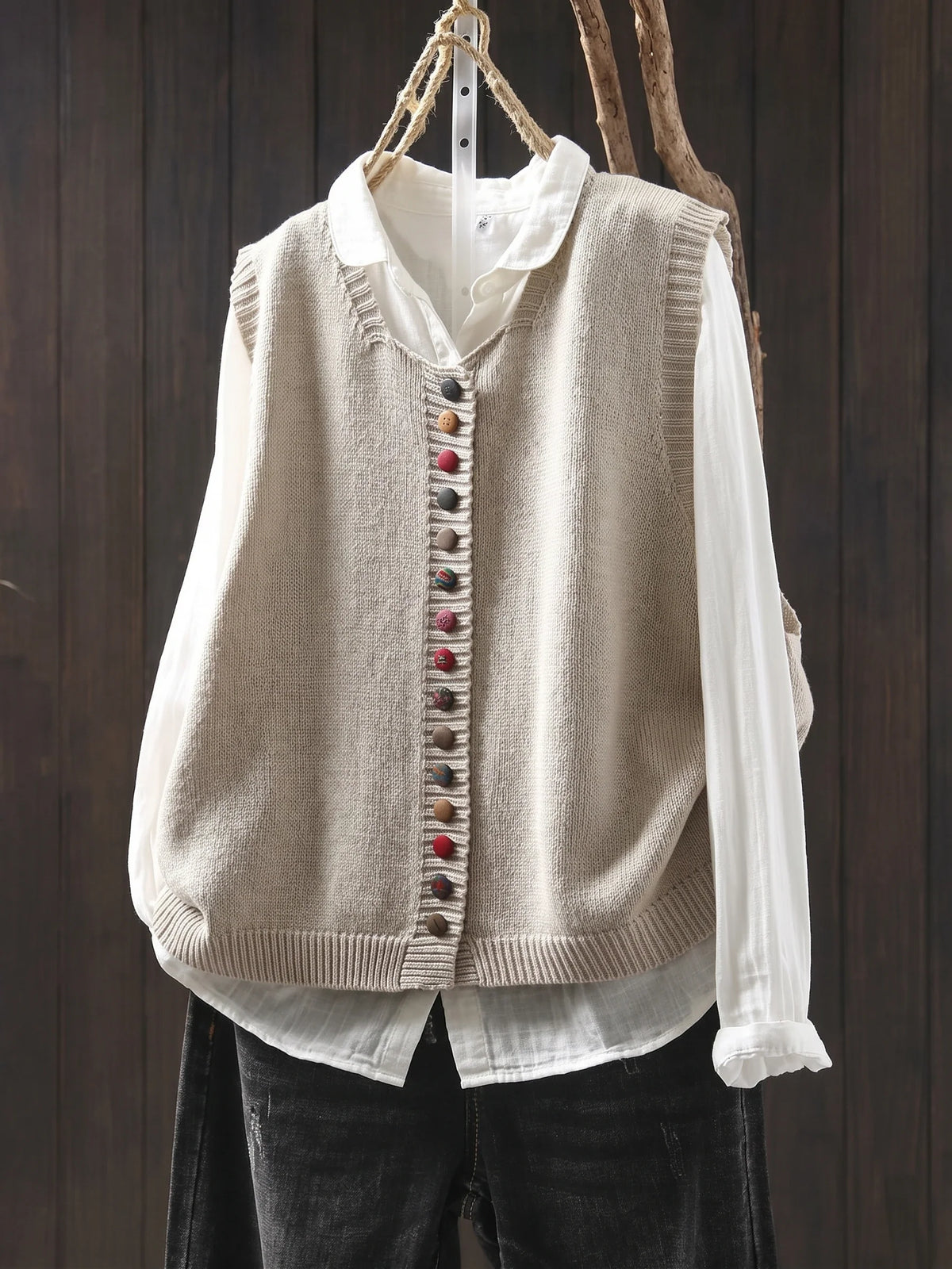 Shirley | Gilet Tricot Élégance Quotidienne