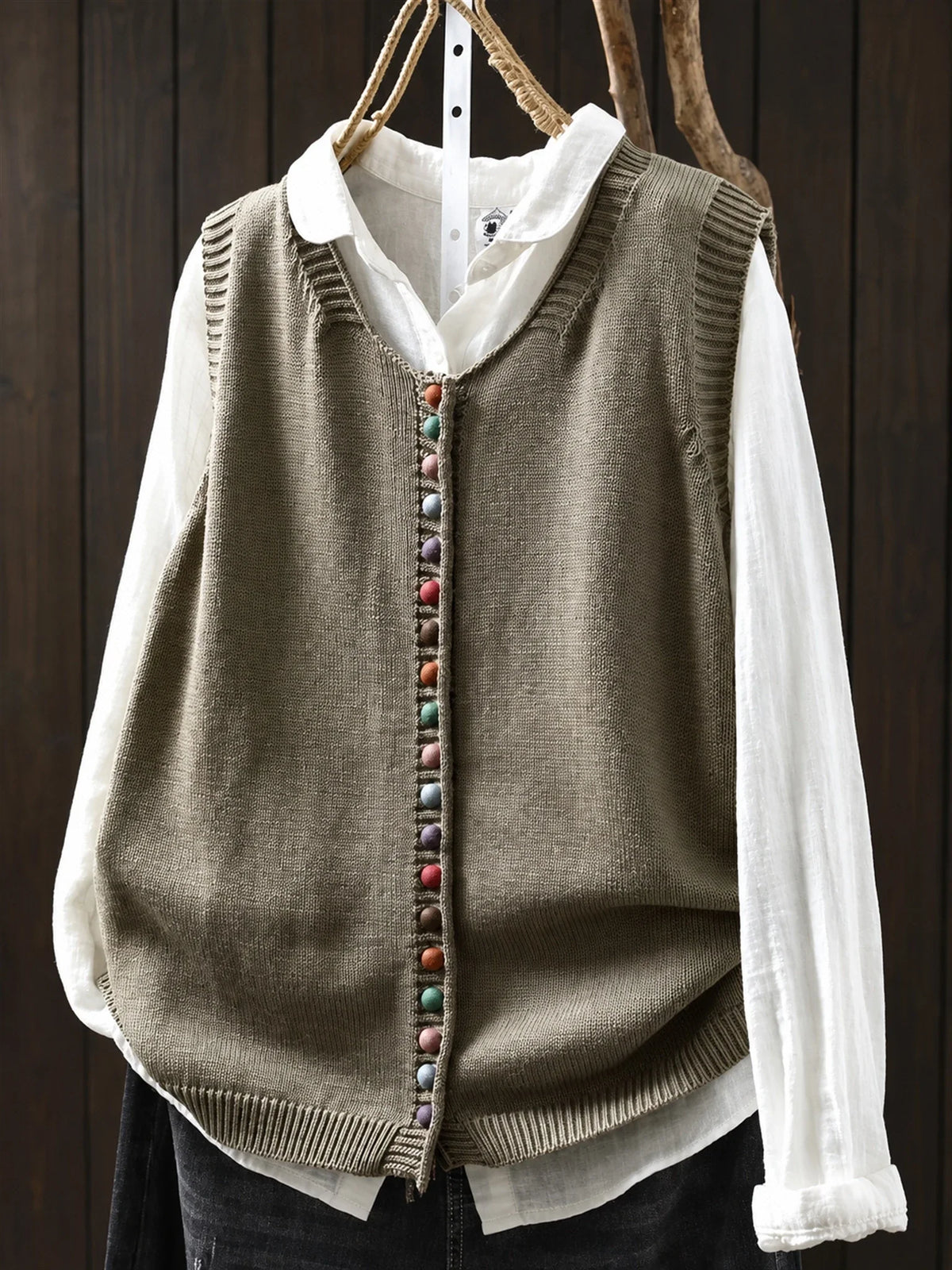 Shirley | Gilet Tricot Élégance Quotidienne