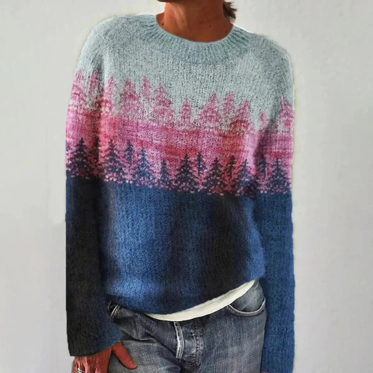 Géorgie - Pull tricoté scandinave rétro