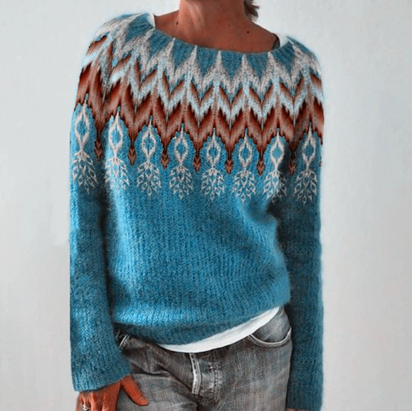 Eva - Pull en tricot scandinave rétro